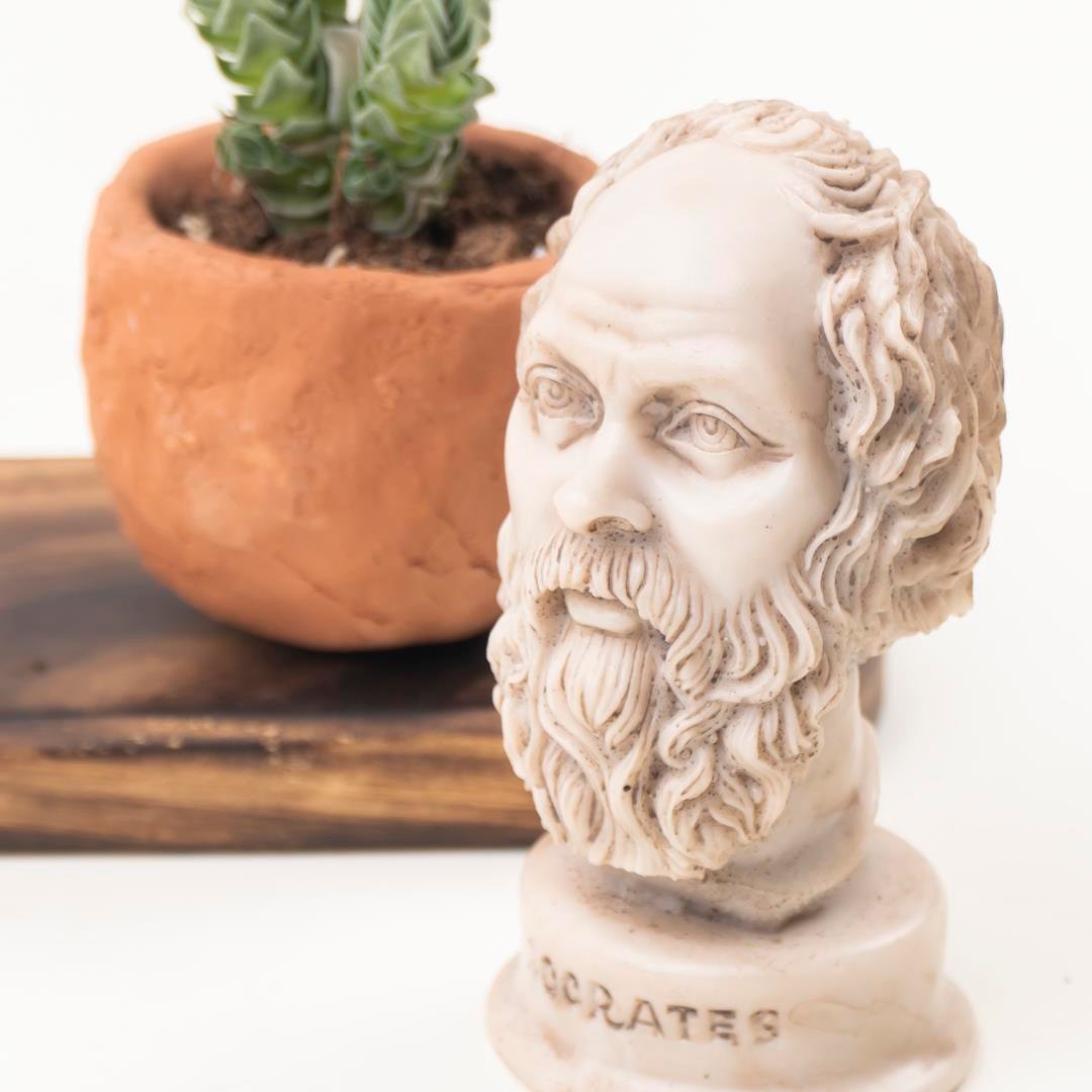 Dekoratif Sokrates Büst Heykel (Büyük)