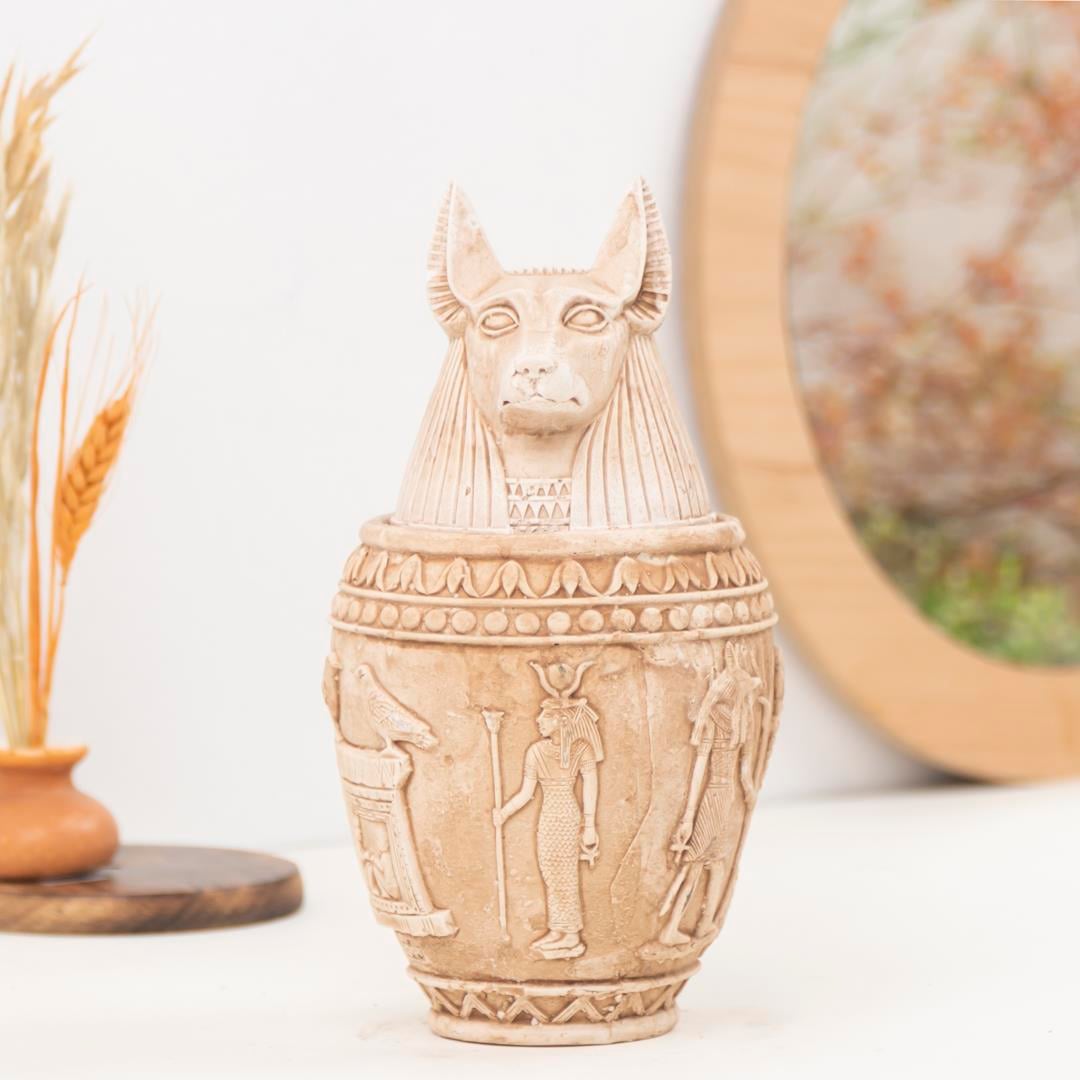 Dekoratif Toprak Anubis Küp