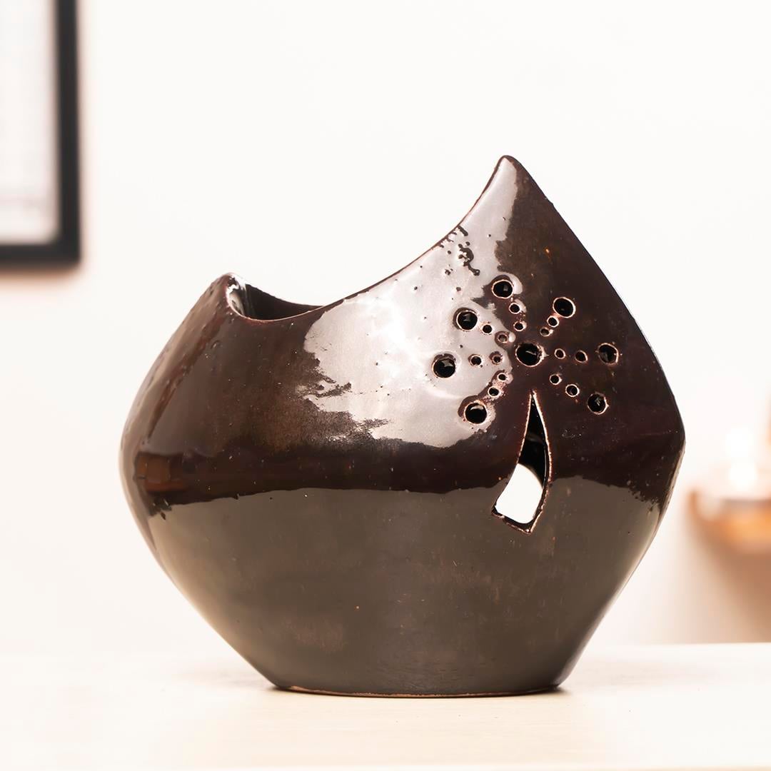 Evindari Black Handmade Seramik Buhurdanlık