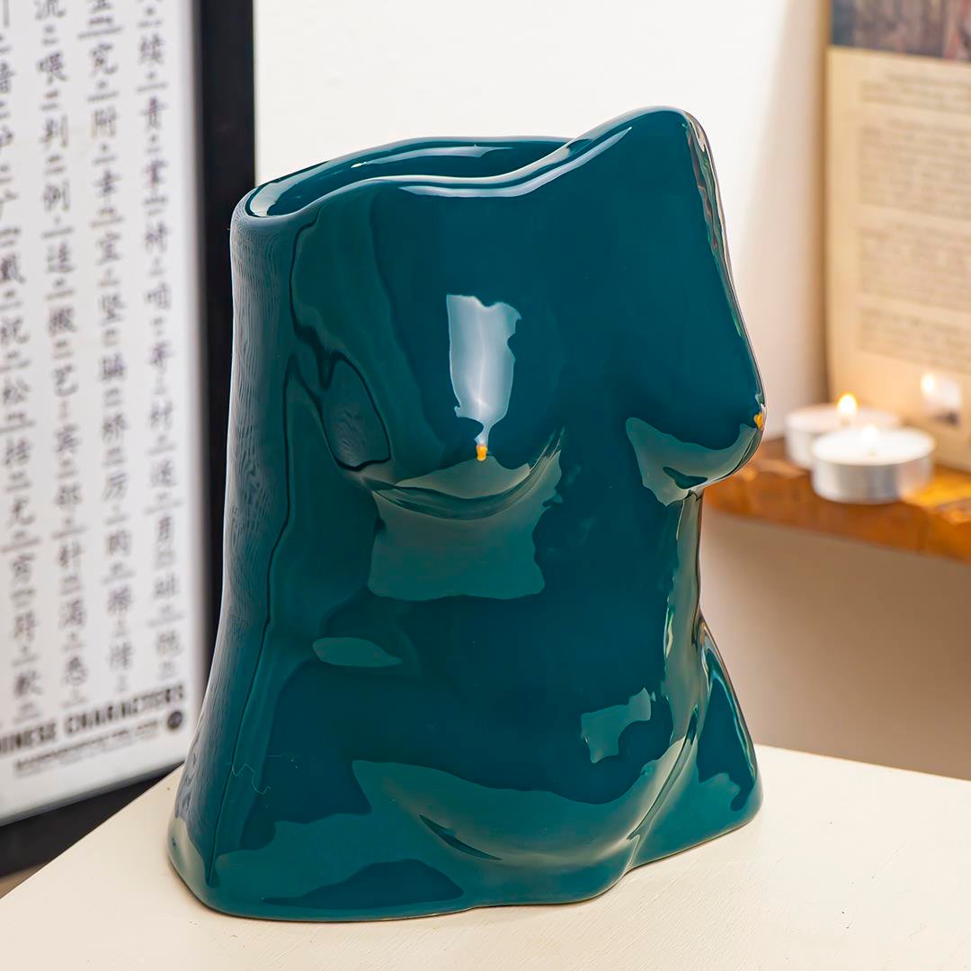 Gaia Green El Yapımı Seramik Vazo