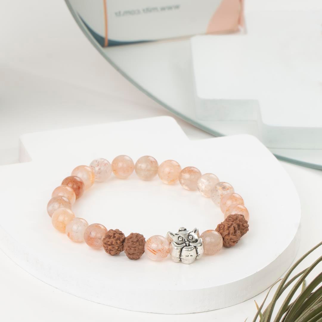 Güneş Taşı Doğal Taş Bileklik