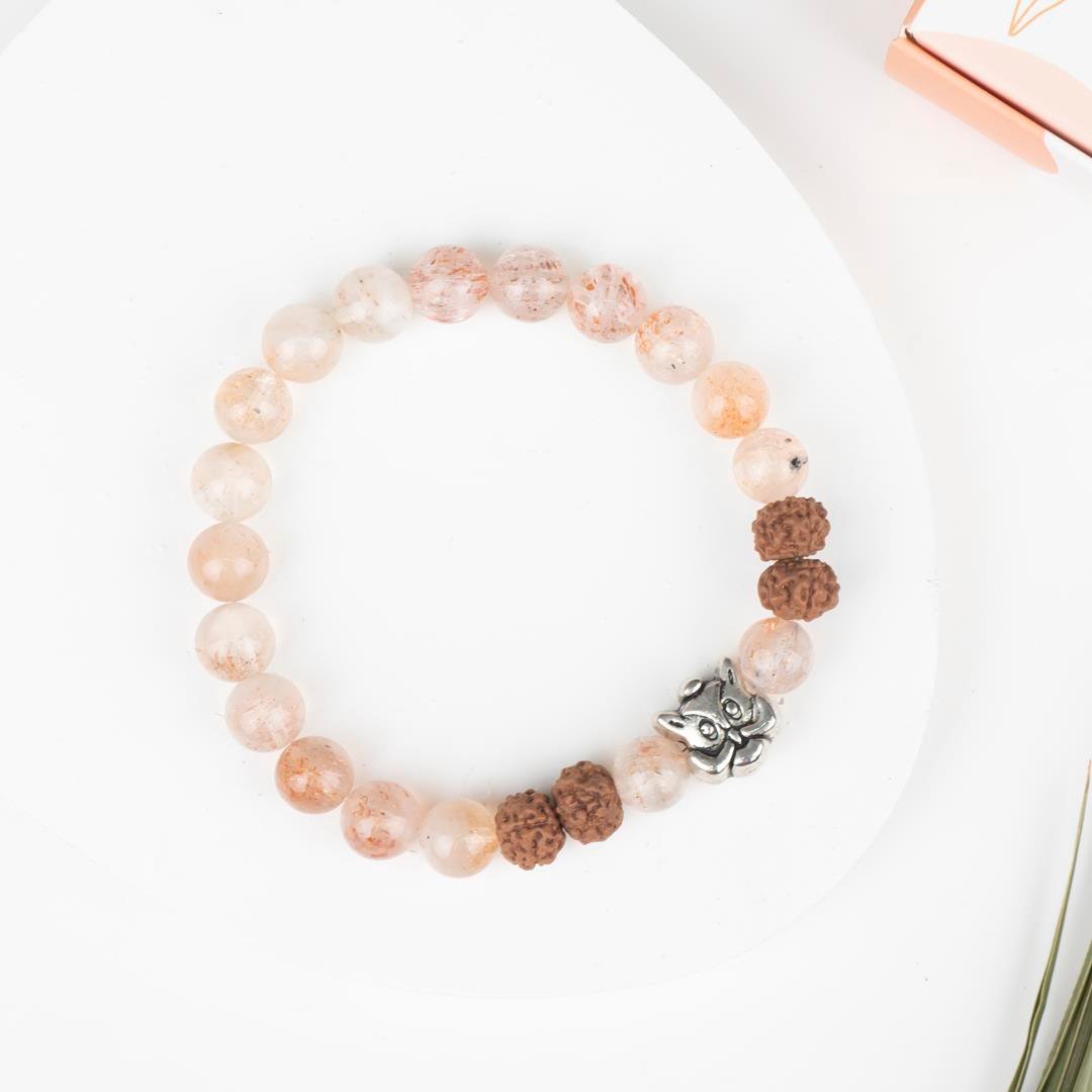 Güneş Taşı Doğal Taş Bileklik