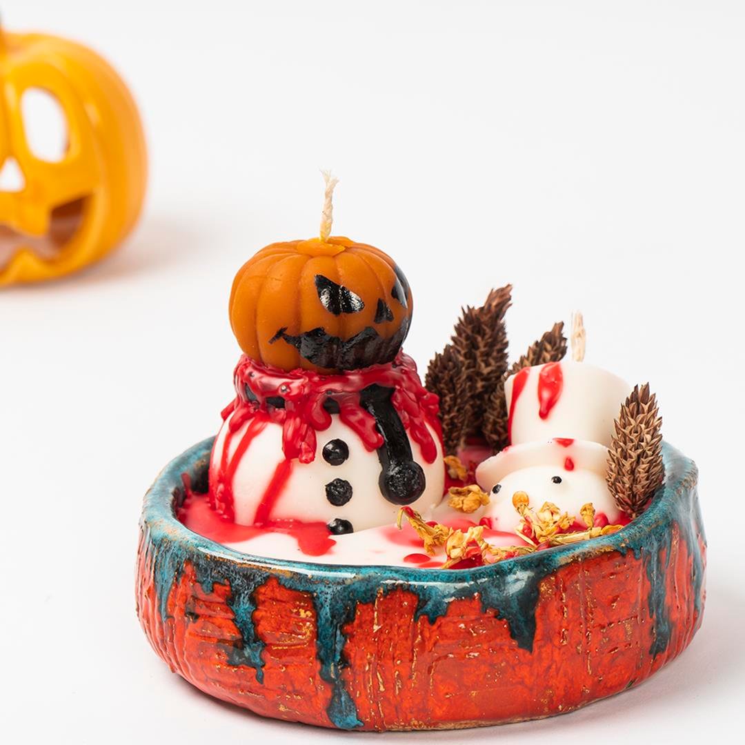 Halloween Temalı Mum