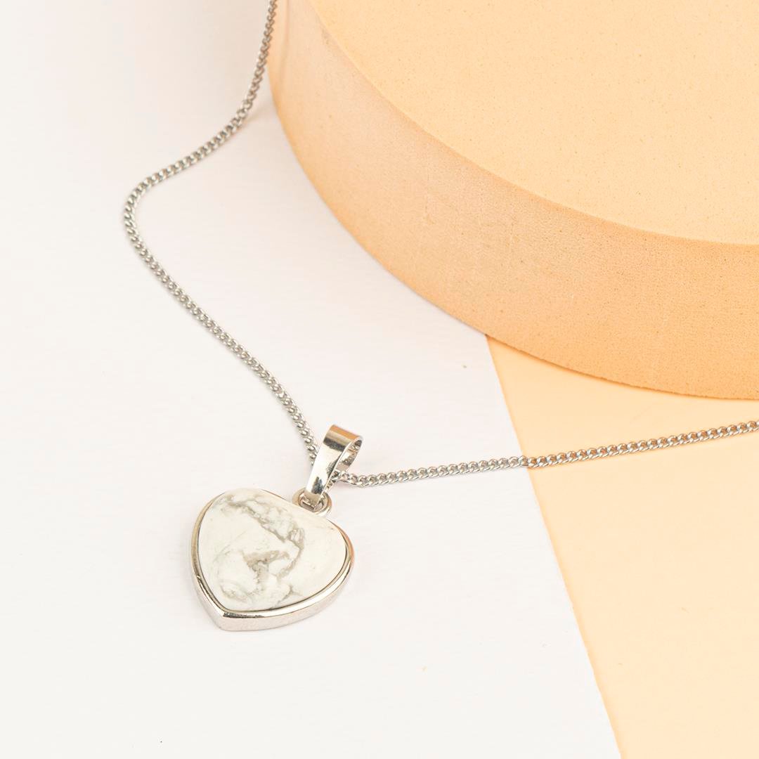 Havlit Kalpli Kaplama Dogal Taş Kolye