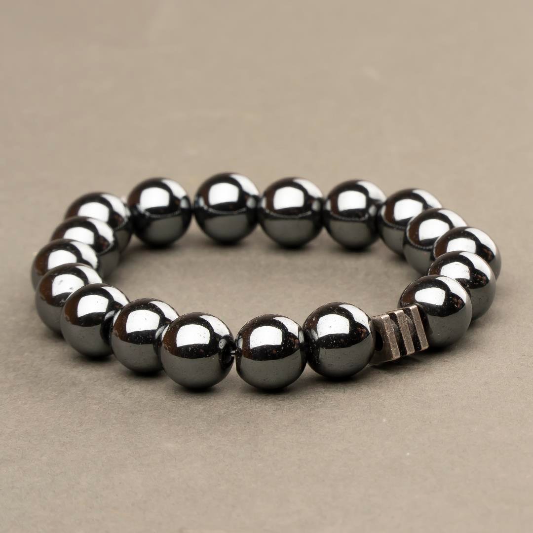 Hematit Doğal Taş Bileklik (10 mm) – İçsel Merkez