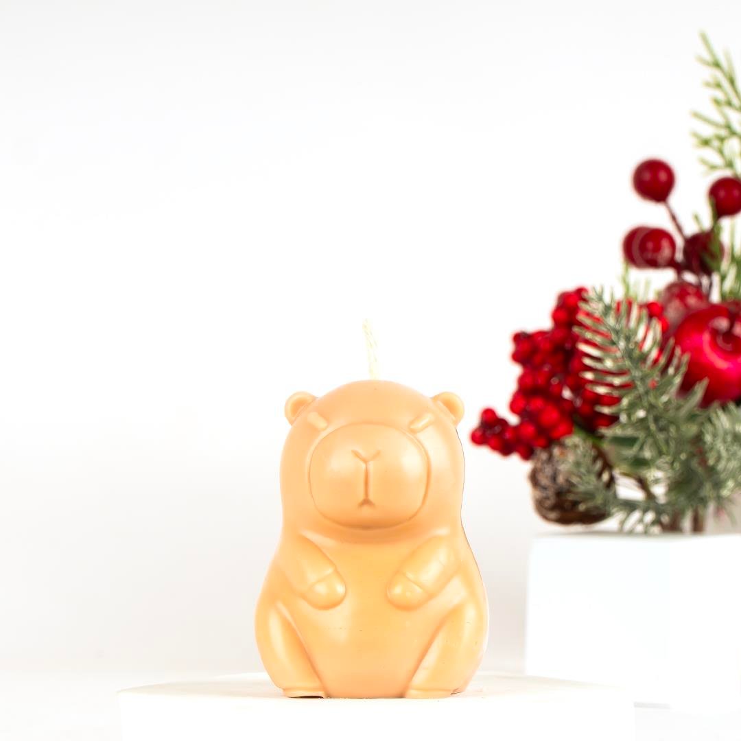 Kapibara Temalı Kahve Soya Mum