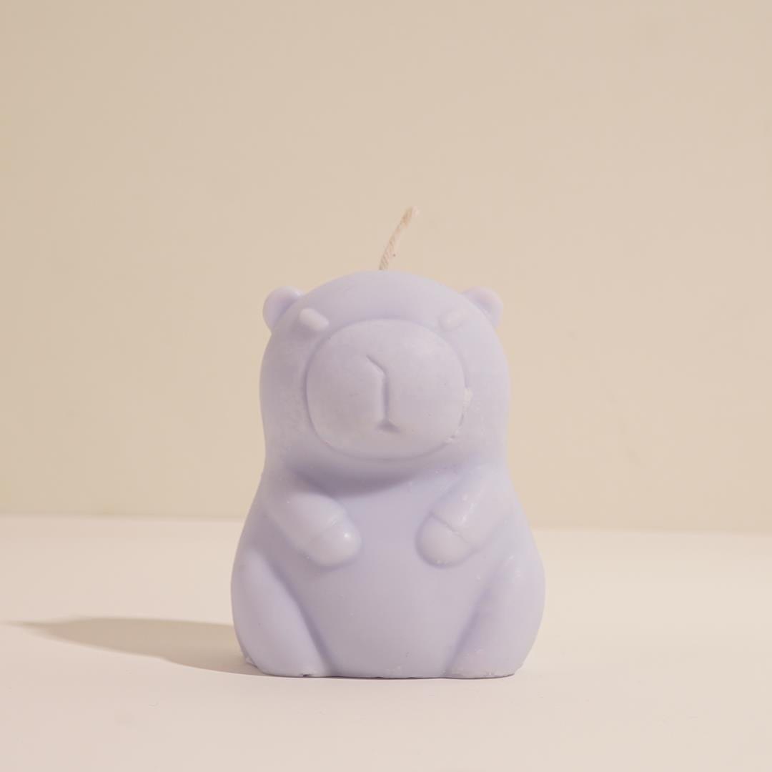 Kapibara Temalı Mavi Soya Mum