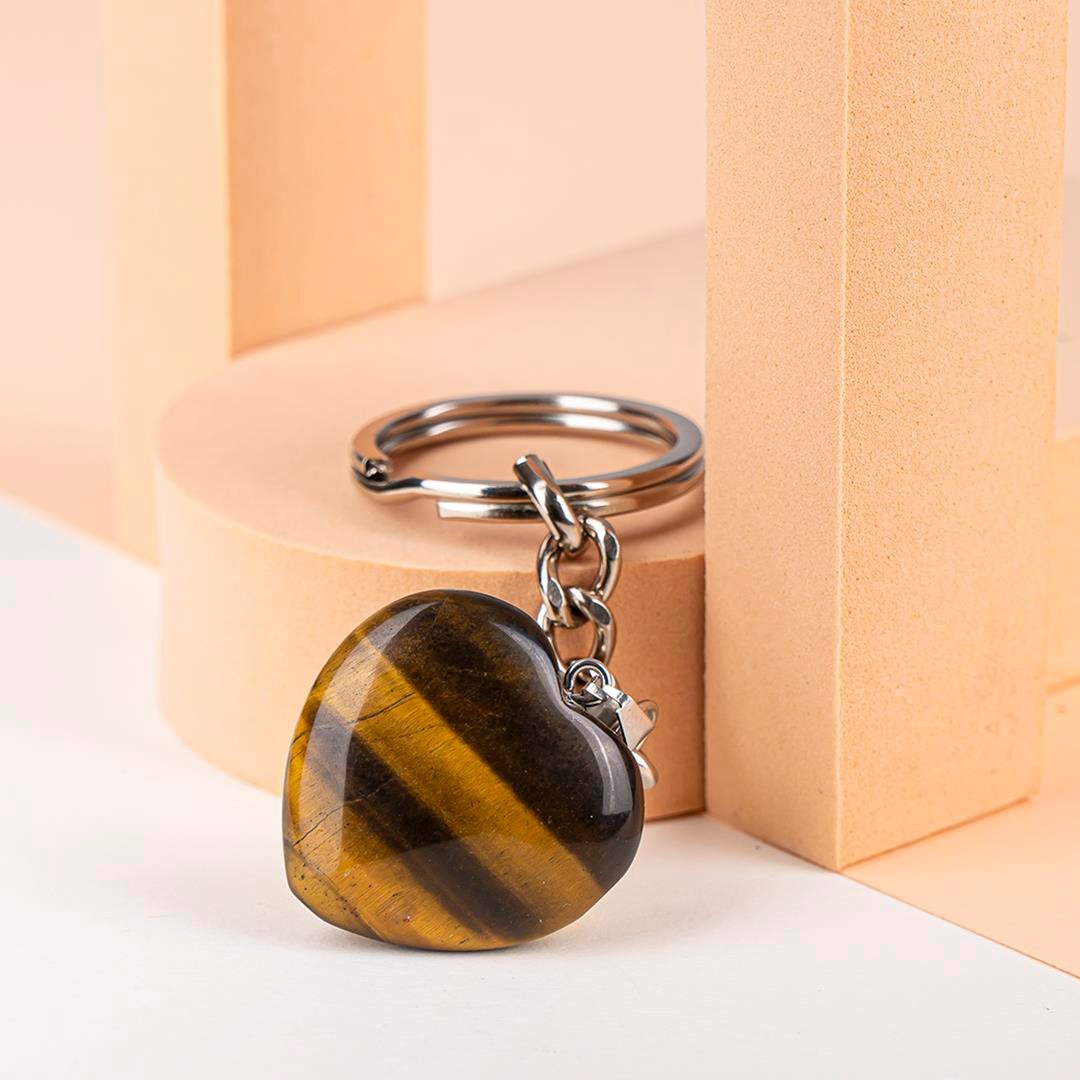 Kaplan Gözü Doğal Taş Anahtarlık