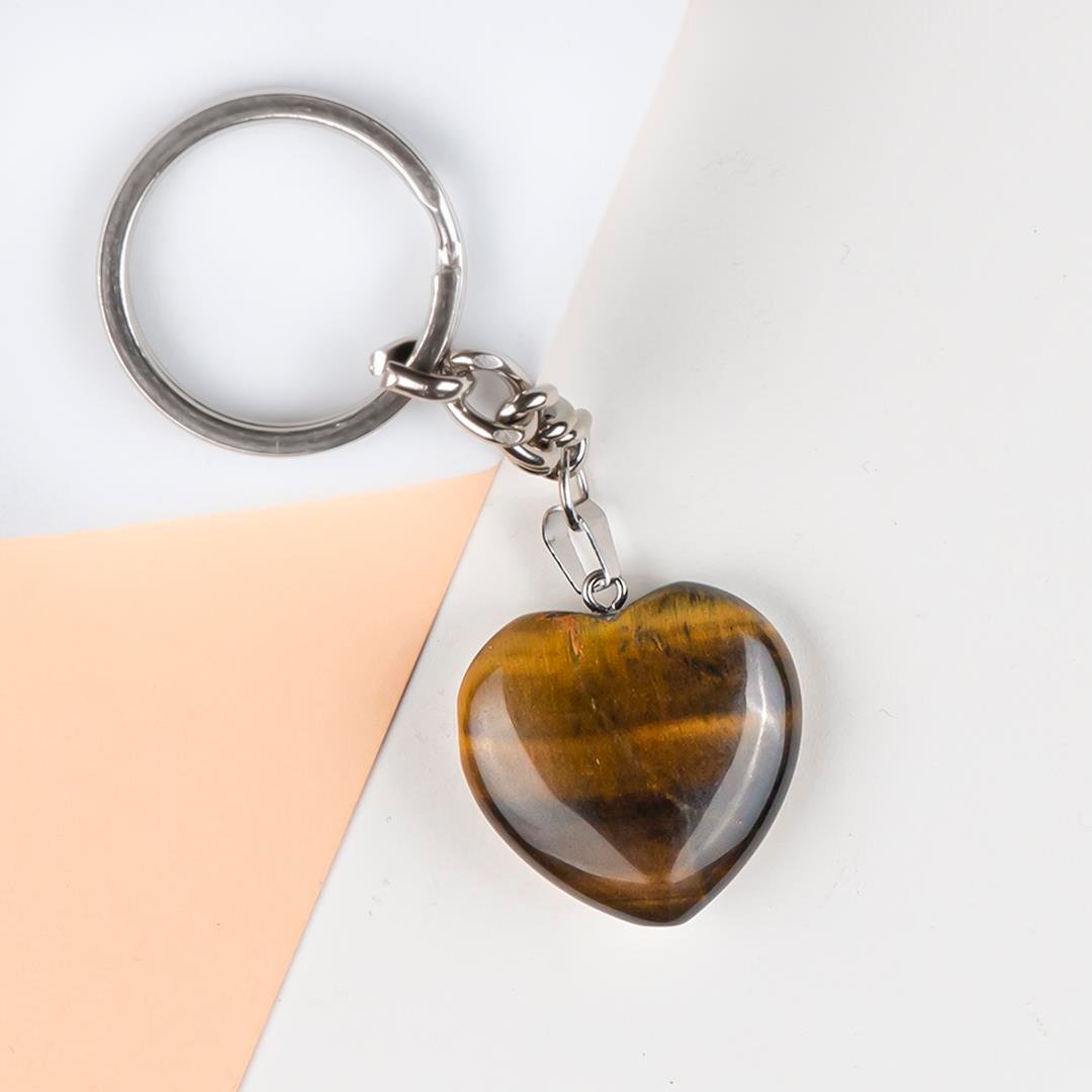 Kaplan Gözü Doğal Taş Anahtarlık