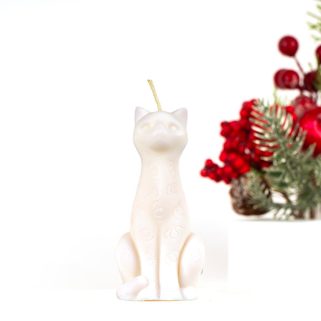 Kedi Temalı Soya Mum
