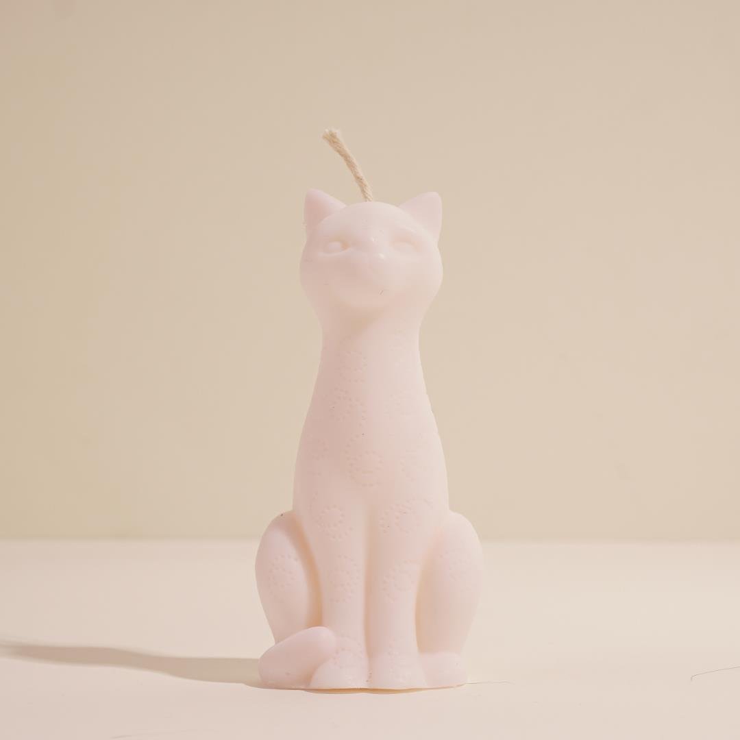 Kedi Temalı Soya Mum