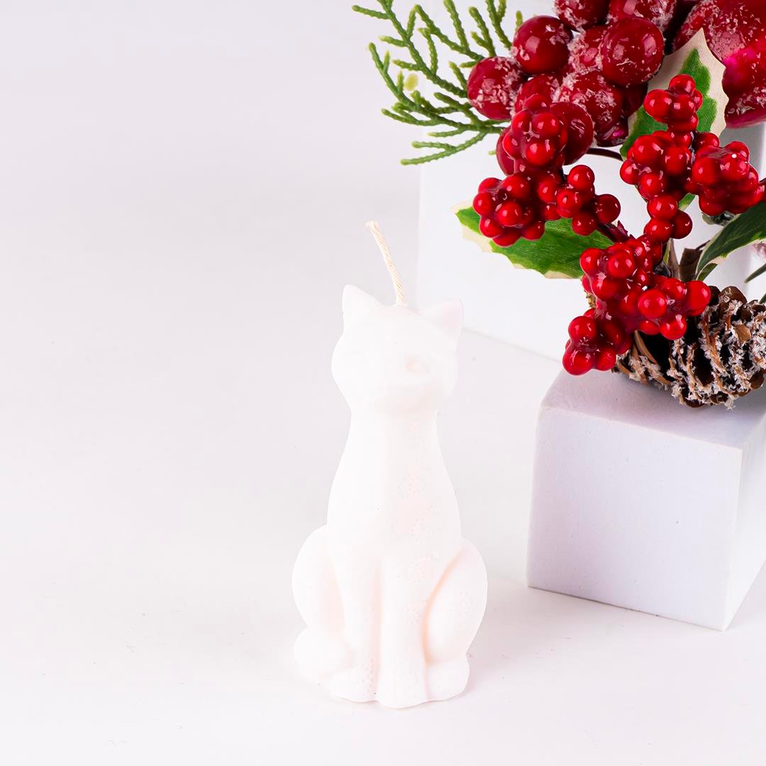 Kedi Temalı Soya Mum