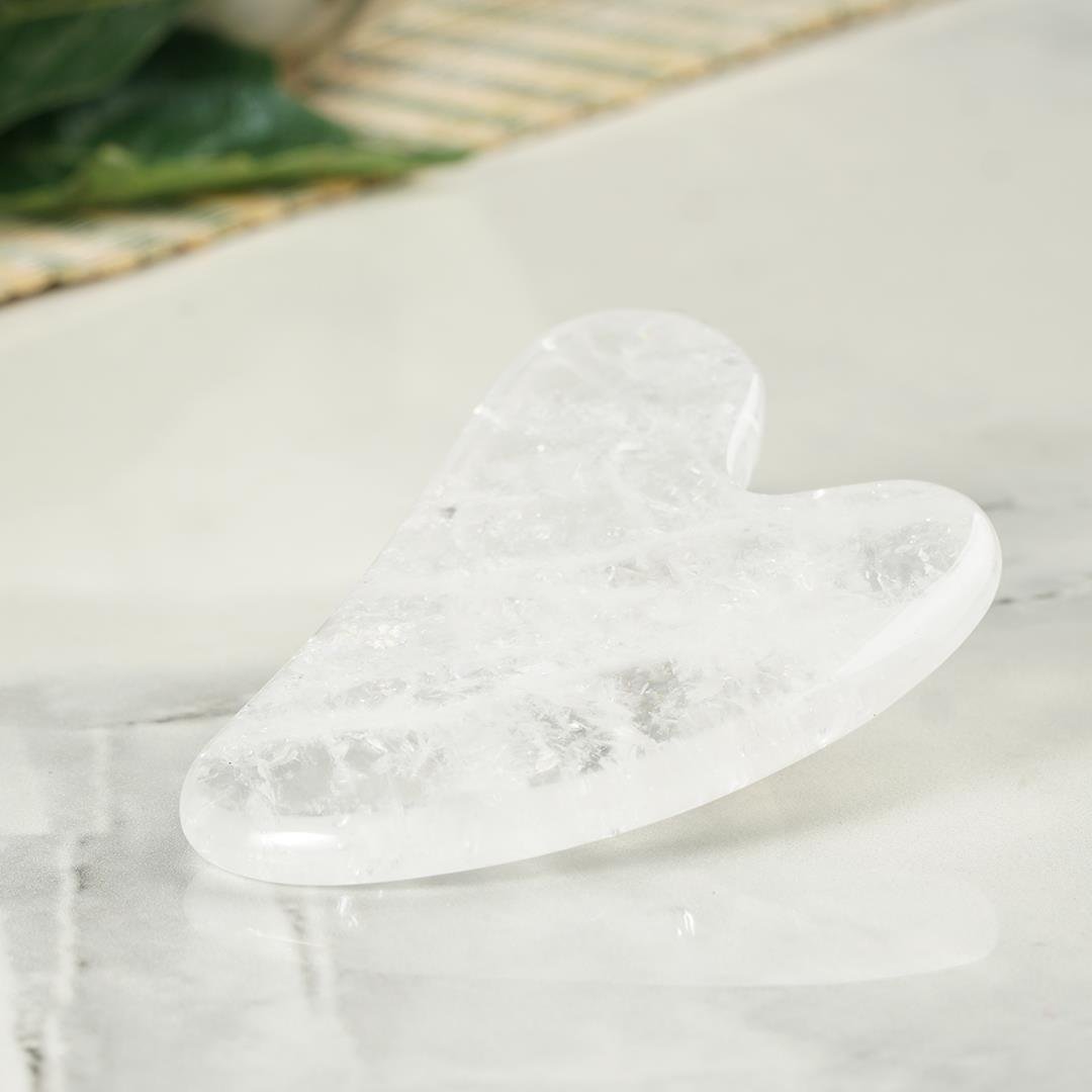 Kristal Kuvars Gua Sha Doğal Taş Masaj Aleti