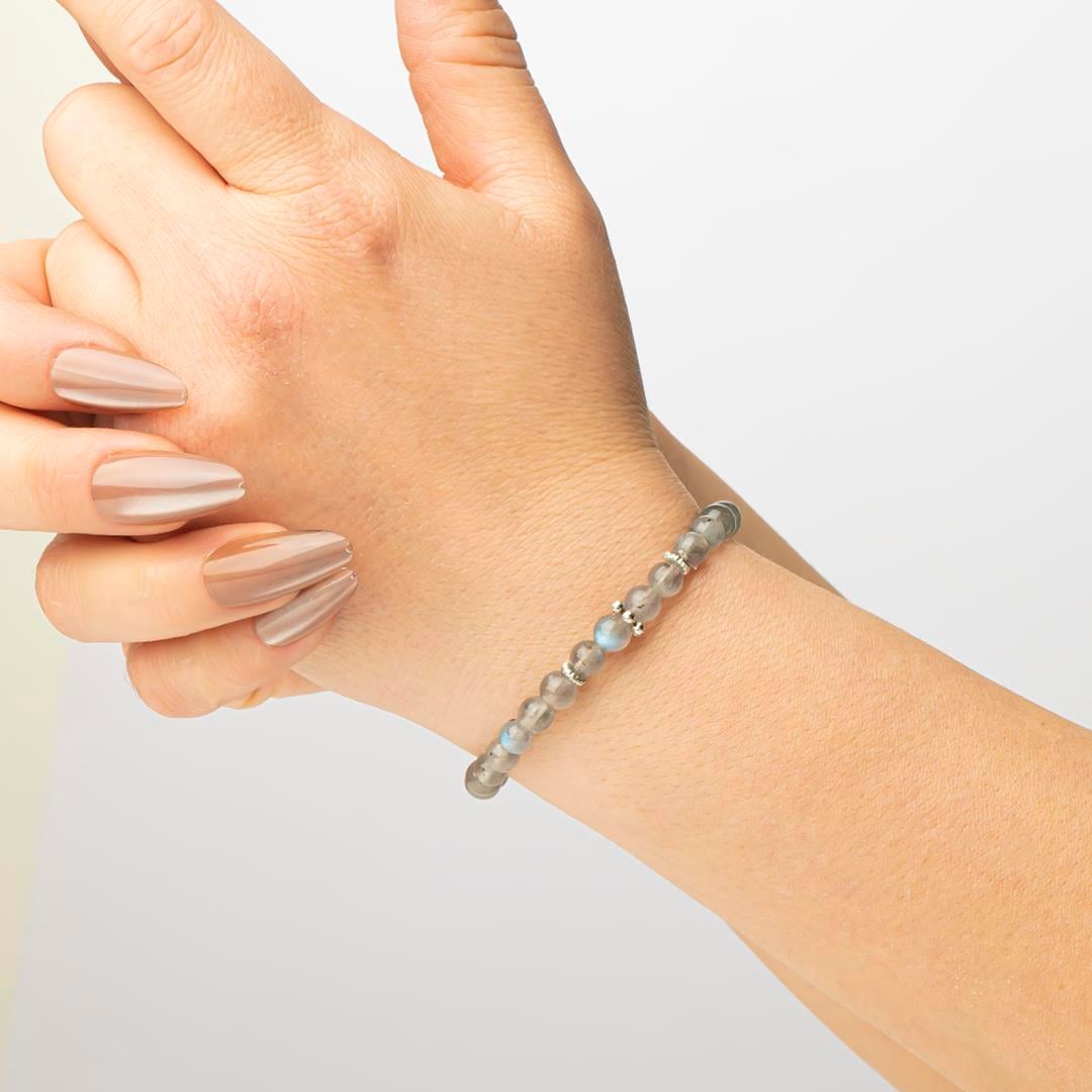 Labradorit Doğal Taş Bileklik (6 mm) – Ruh Pusulası