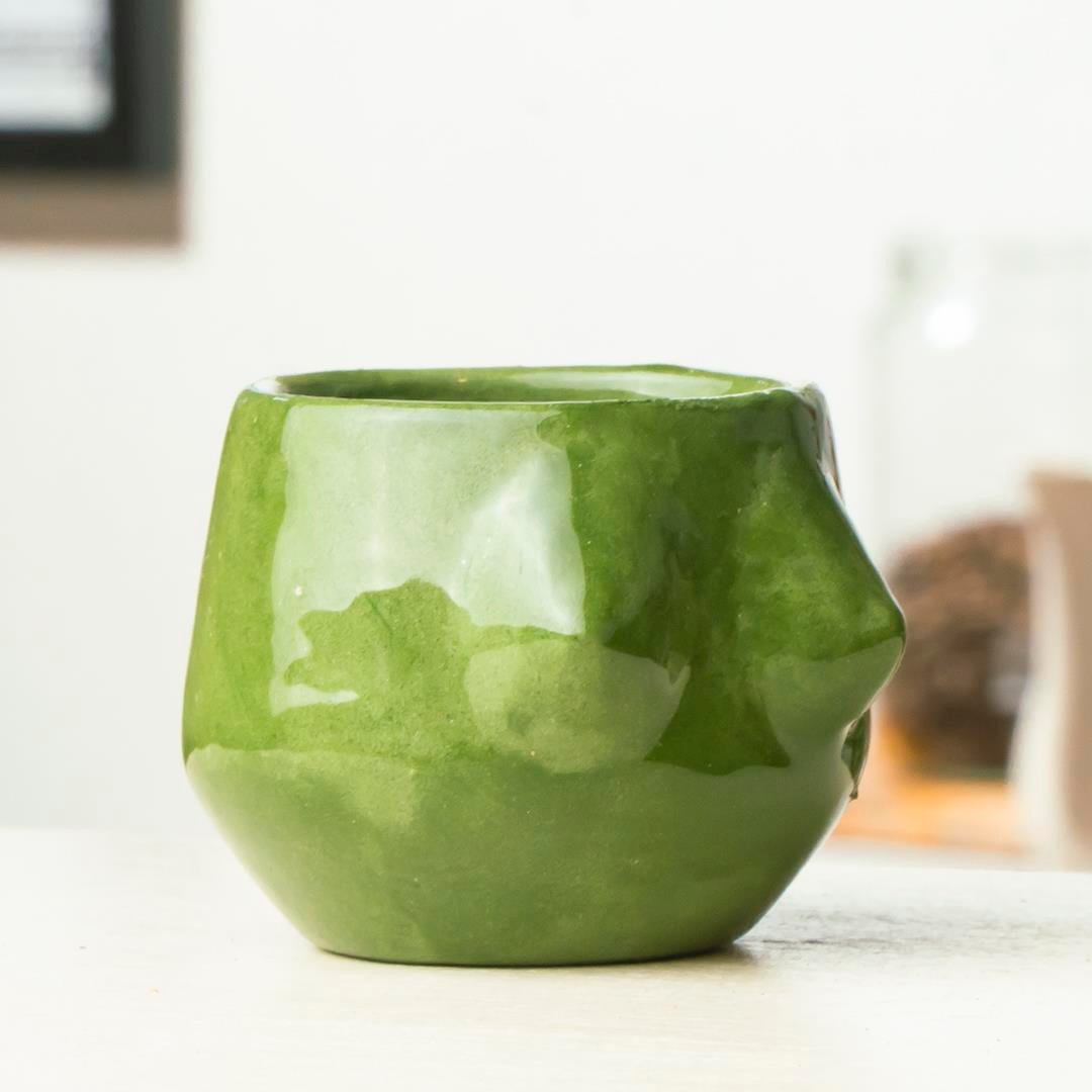 Lilith Green Handmade Seramik Espresso Bardağı