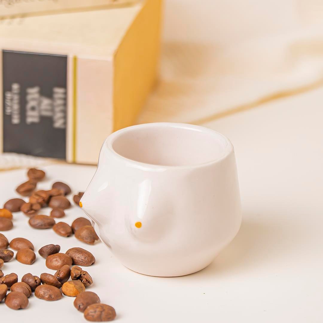 Lilith White Handmade Seramik Espresso Bardağı