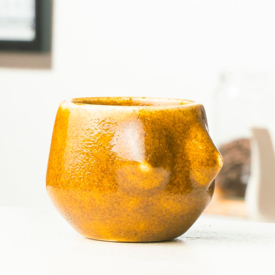 Lilith Yellow Handmade Seramik Espresso Bardağı