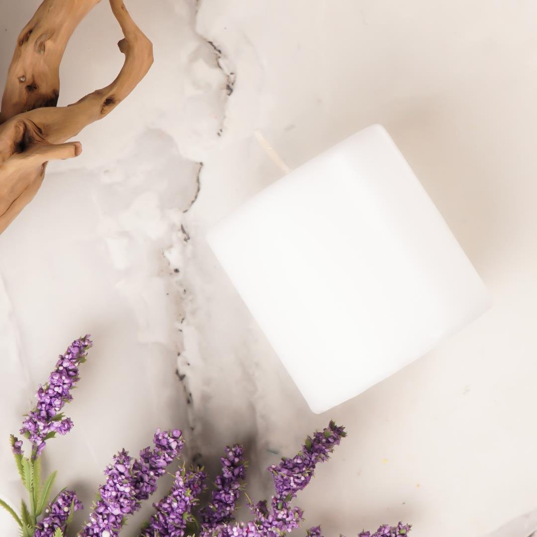 Mitr 7x7 cm Beyaz Silindir Mum