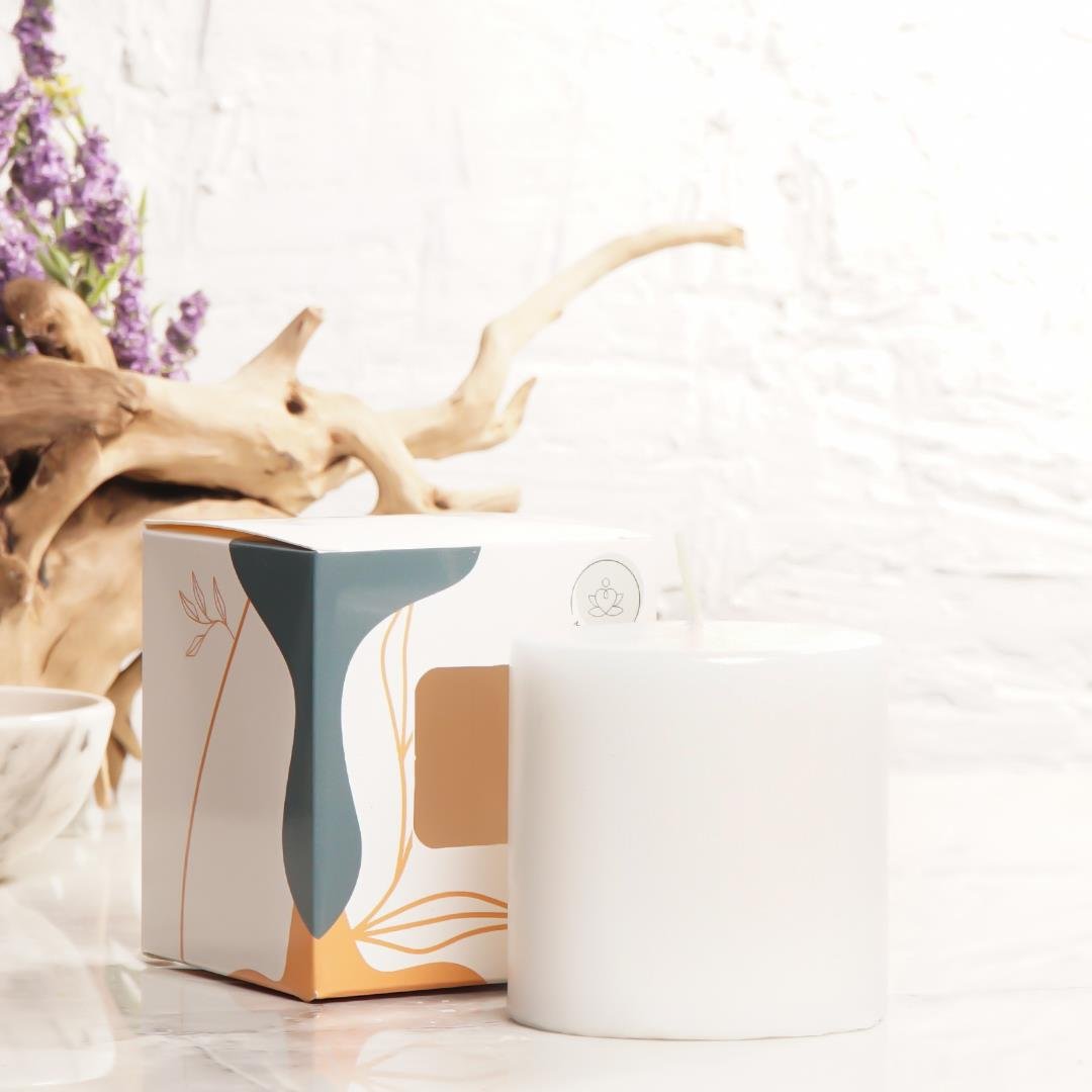 Mitr 7x7 cm Beyaz Silindir Mum