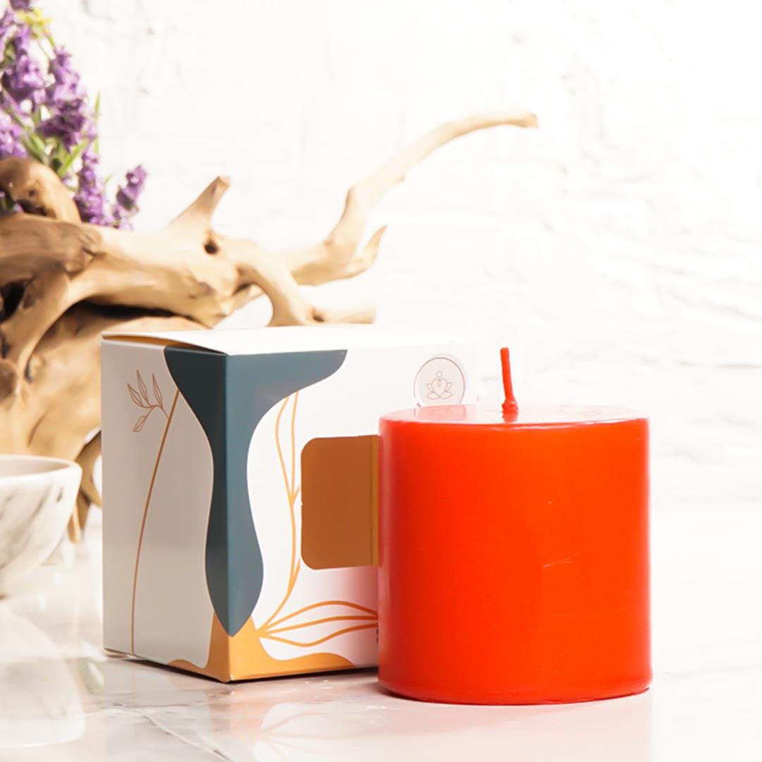 Mitr 7x7 cm Kırmızı Silindir Mum