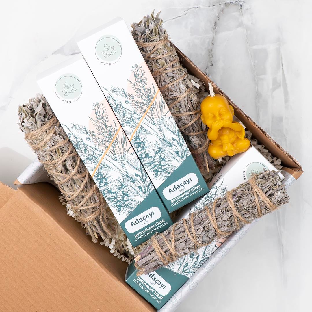 Mitr Adaçayı Geleneksel Demet Tütsü Seti