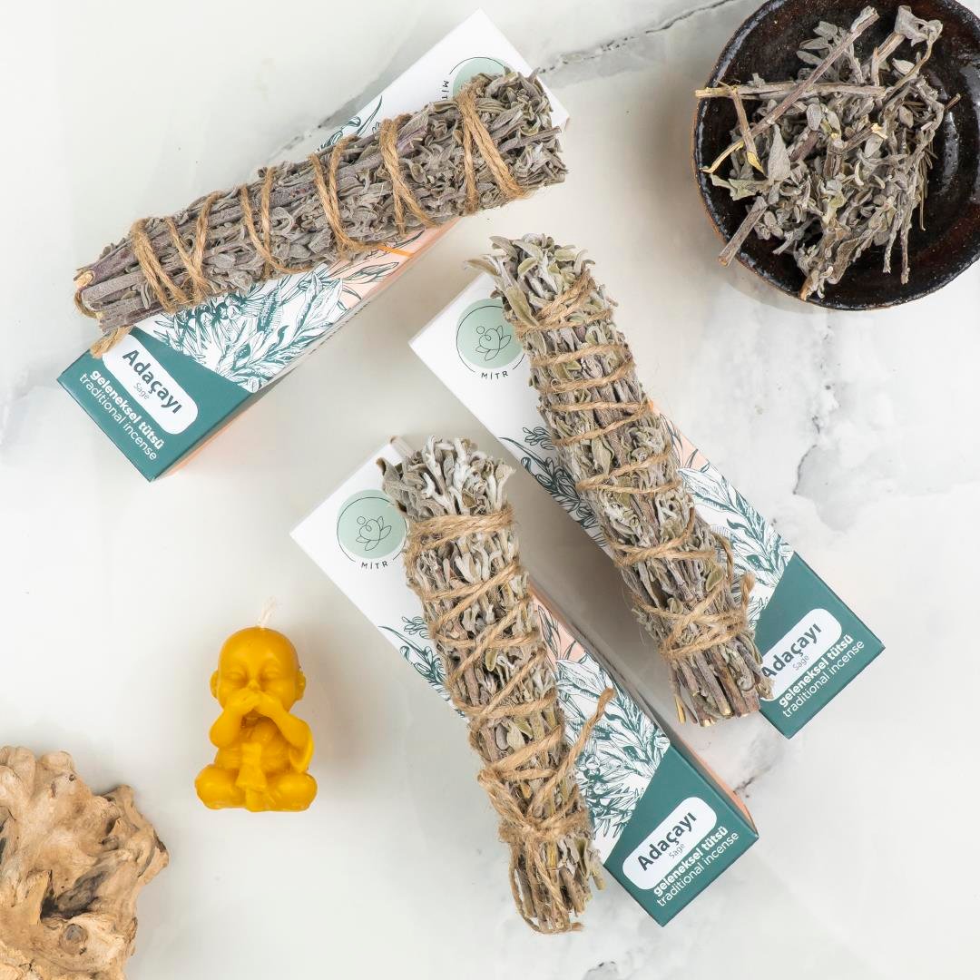 Mitr Adaçayı Geleneksel Demet Tütsü Seti