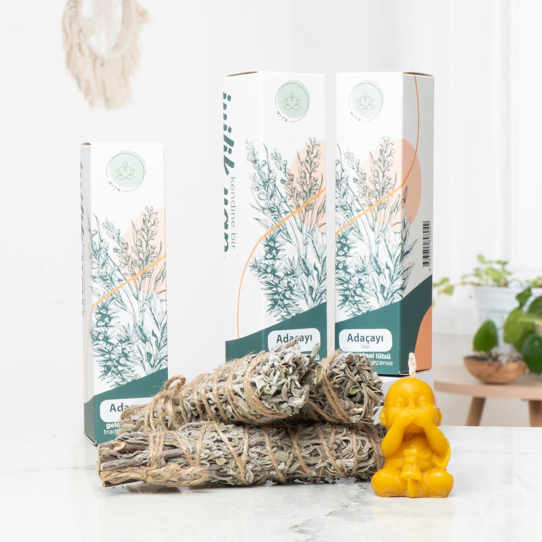 Mitr Adaçayı Geleneksel Demet Tütsü Seti