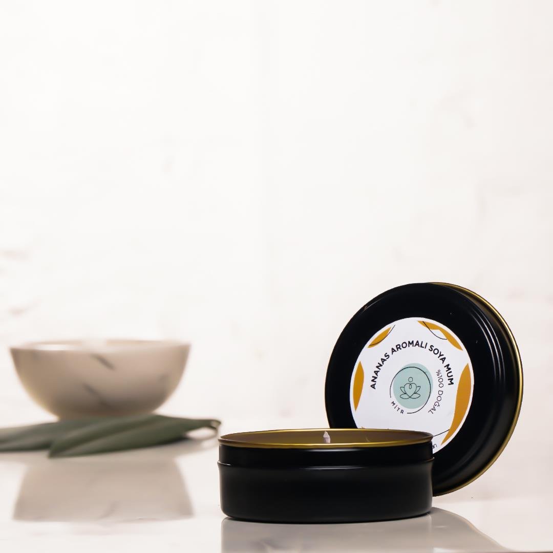 Mitr Ananas Aromalı Metal Soya Mum