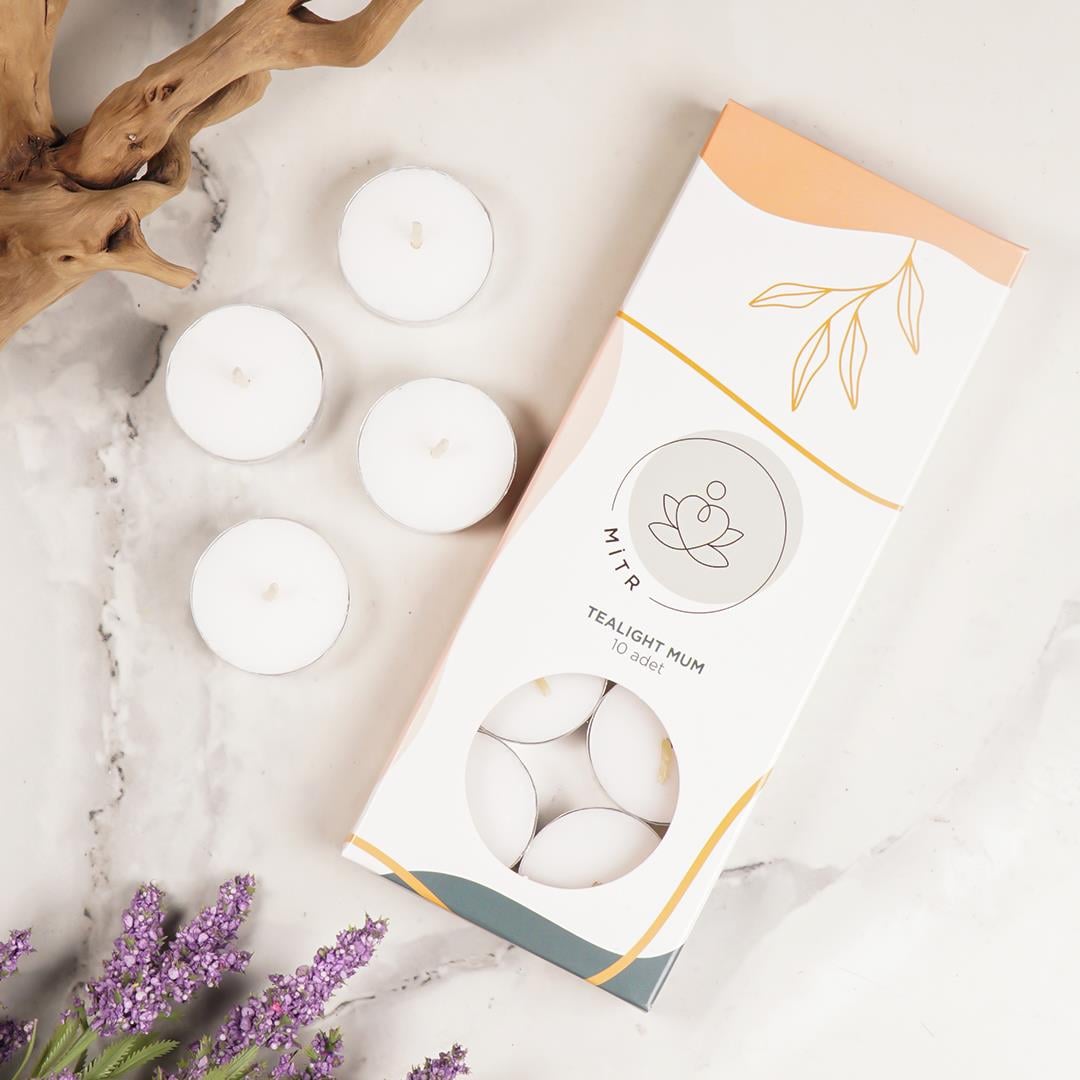 Mitr Beyaz Tealight Mum