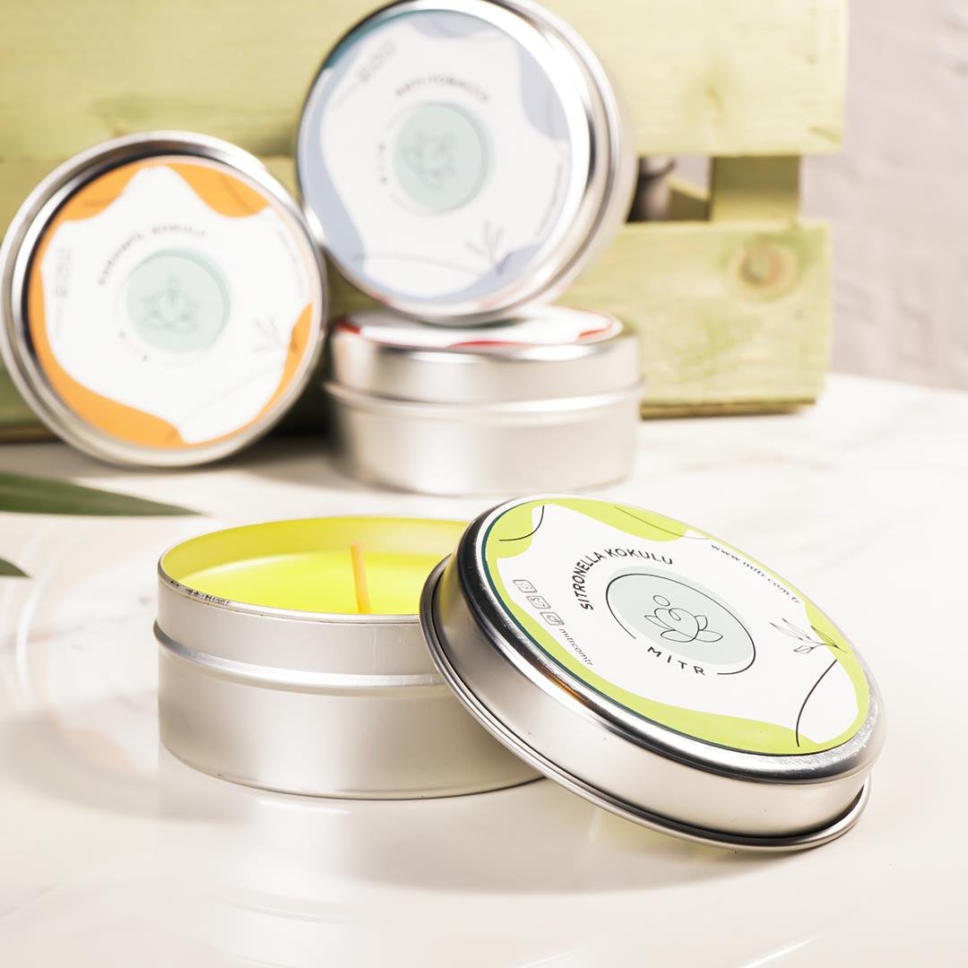 Mitr Citronella Aromalı Metal Mum