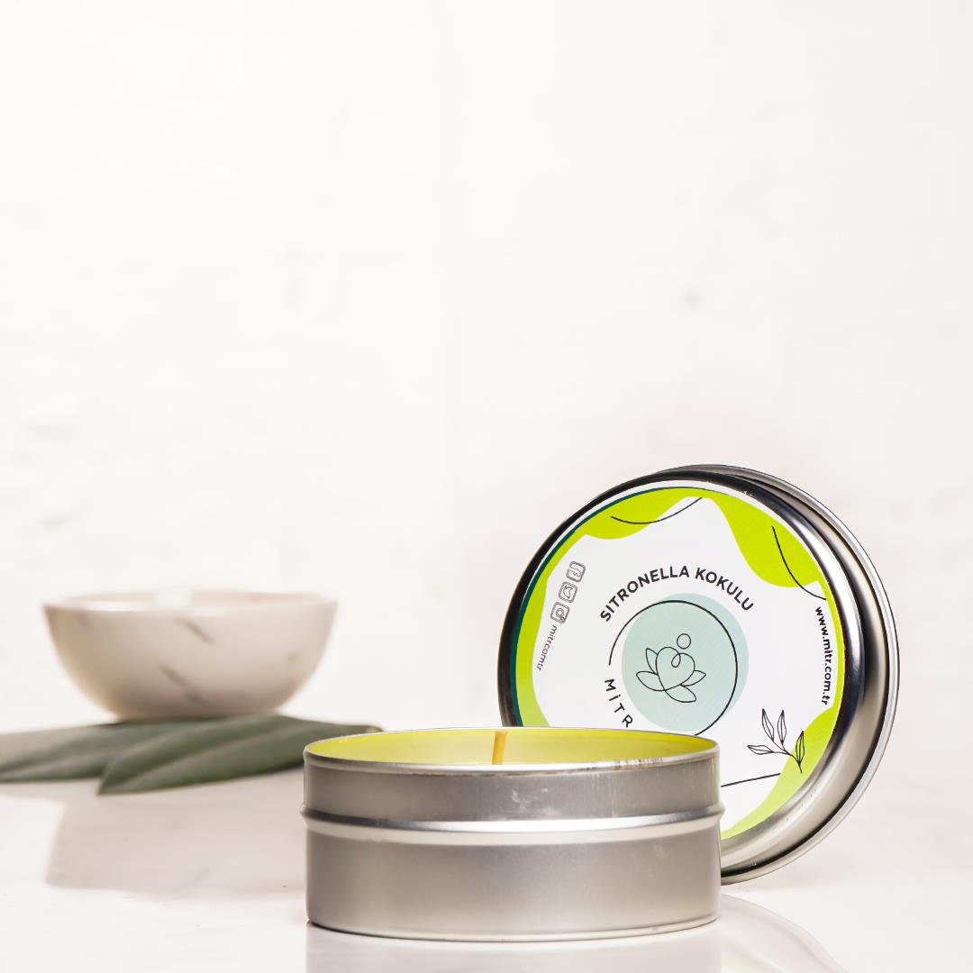 Mitr Citronella Aromalı Metal Mum