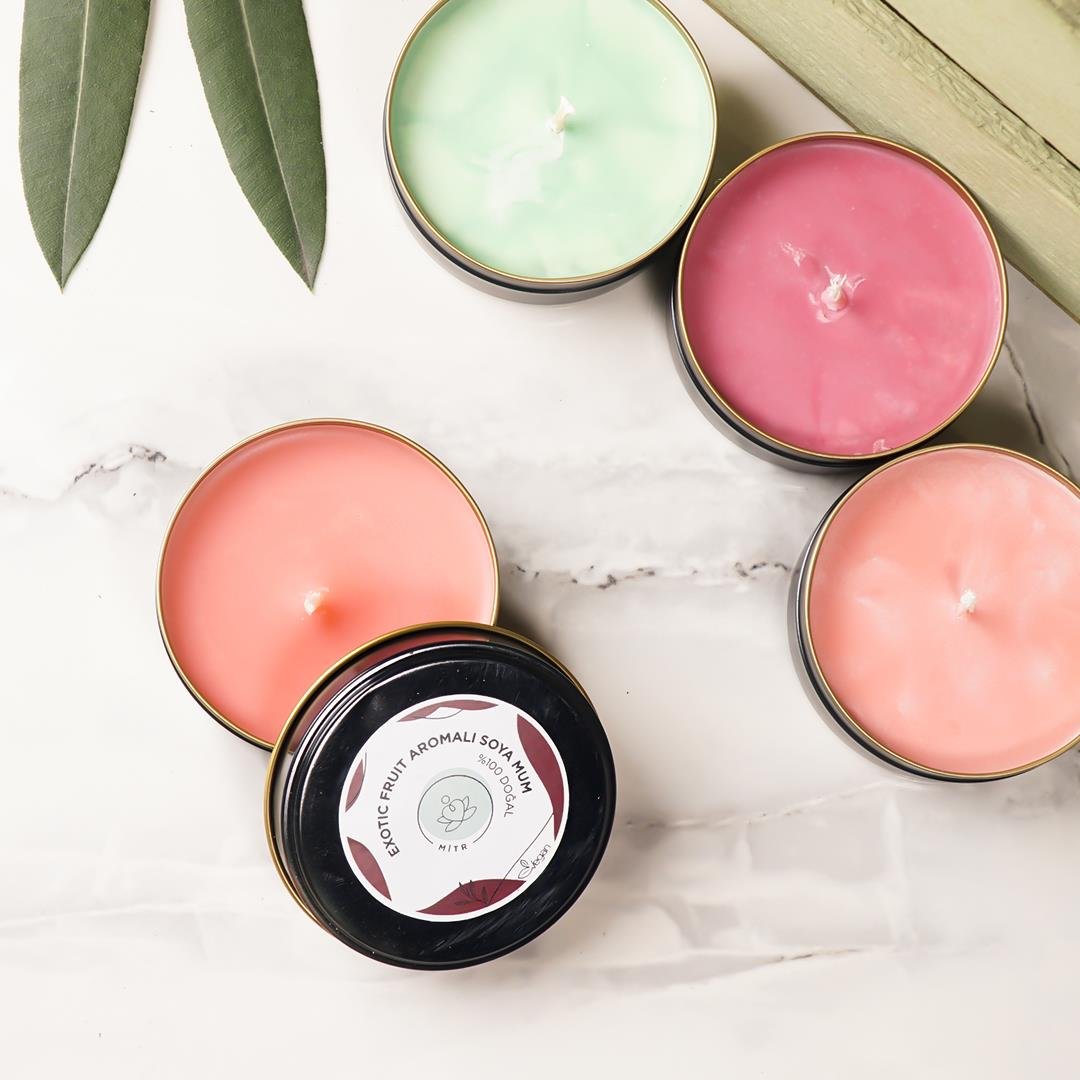 Mitr Egzotik Meyve Aromalı Metal Soya Mum