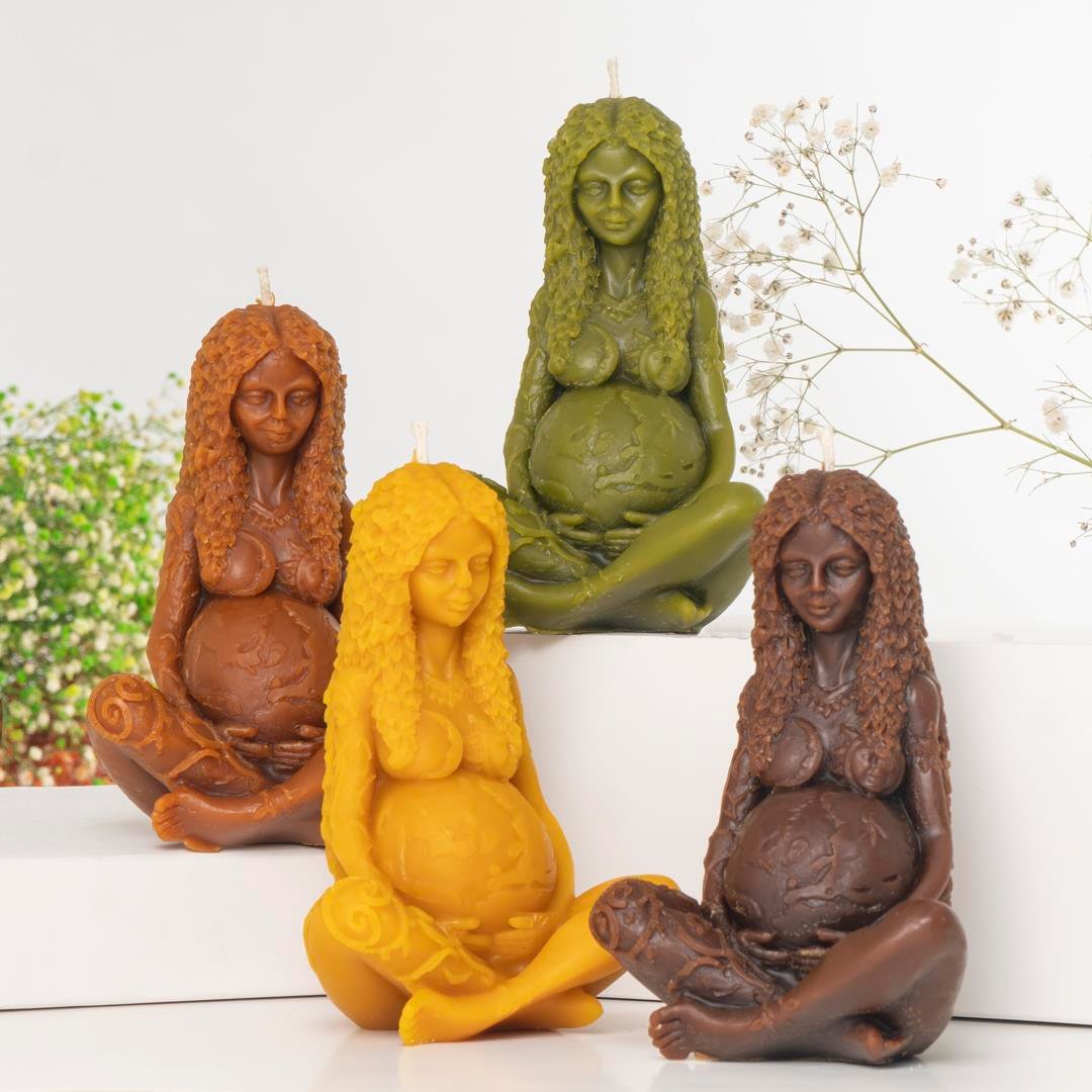 Mitr Gaia Temalı Doğal (Dökme) Balmumu Mum