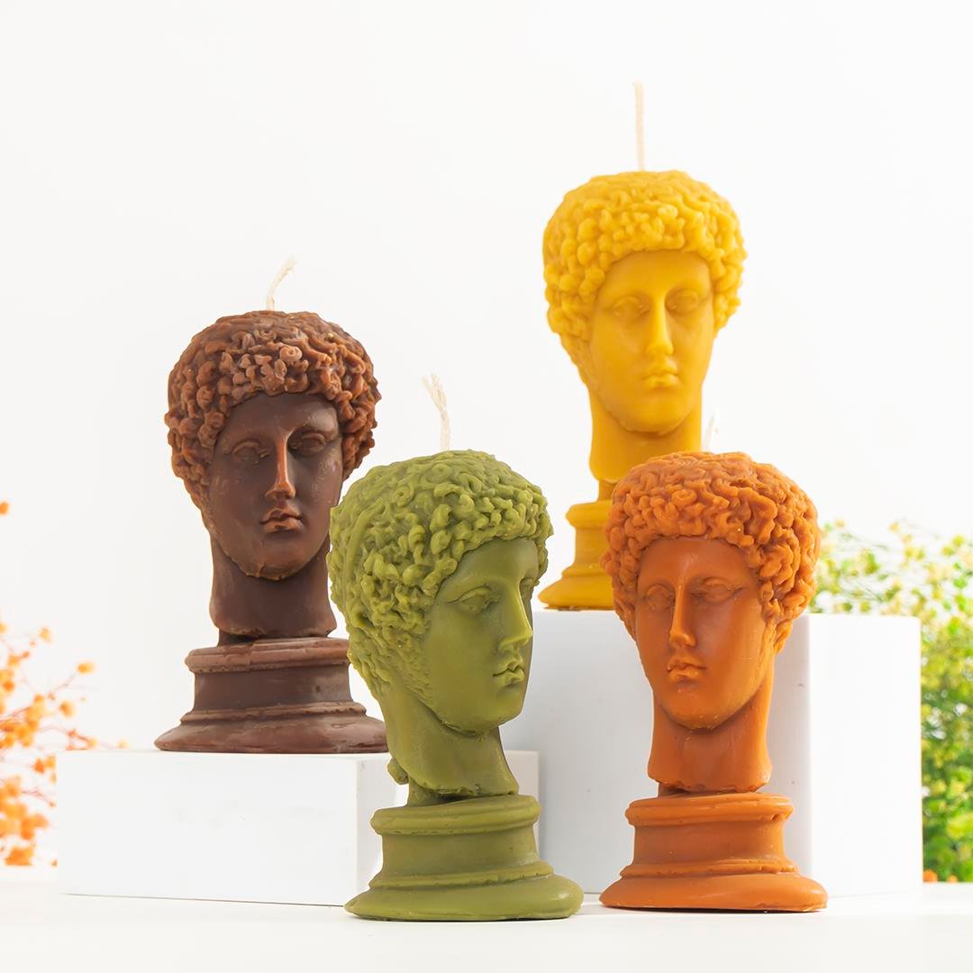 Mitr Hermes Temalı (Sıcak Döküm) Balmumu Mum 