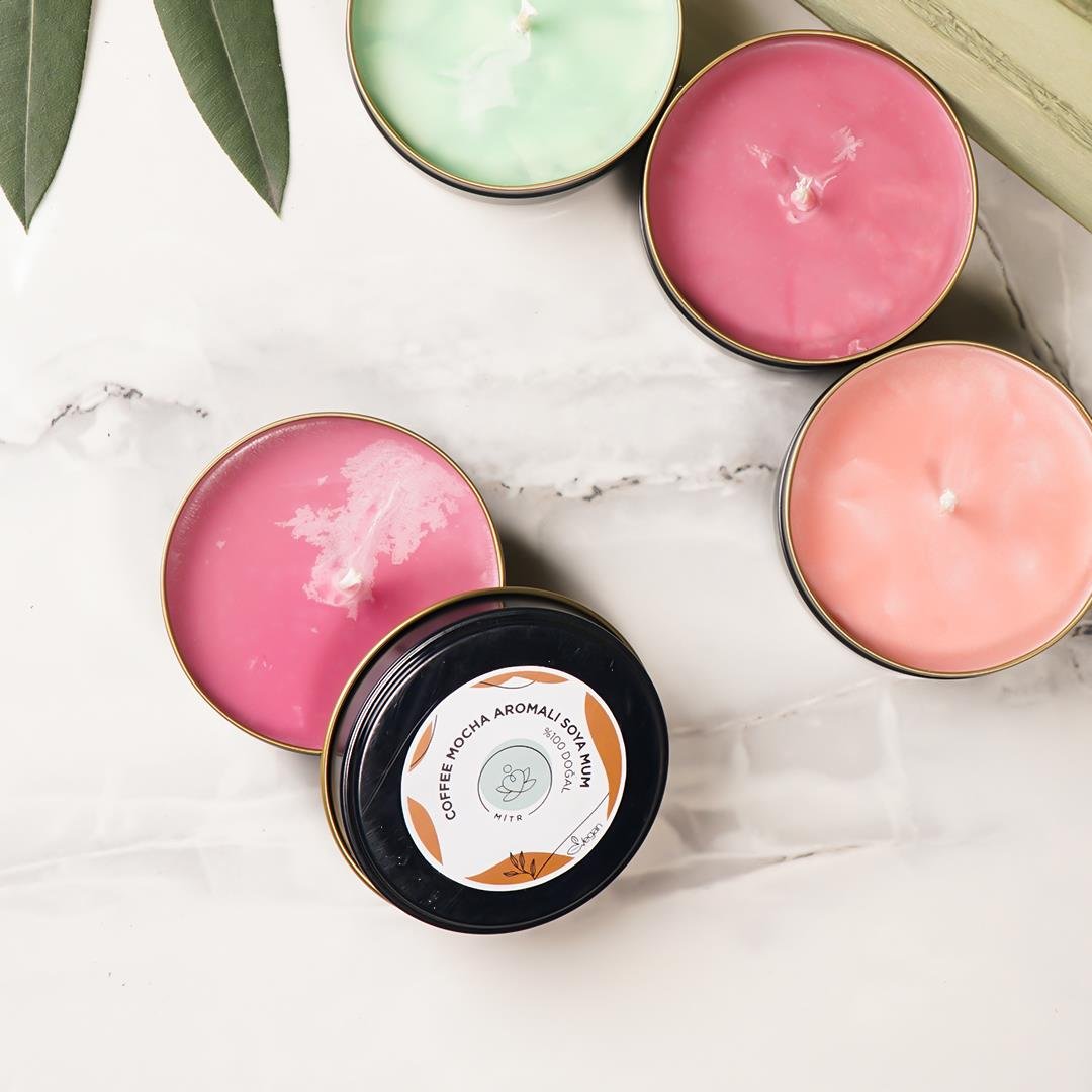 Mitr Kahve Moka Aromalı Metal Soya Mum