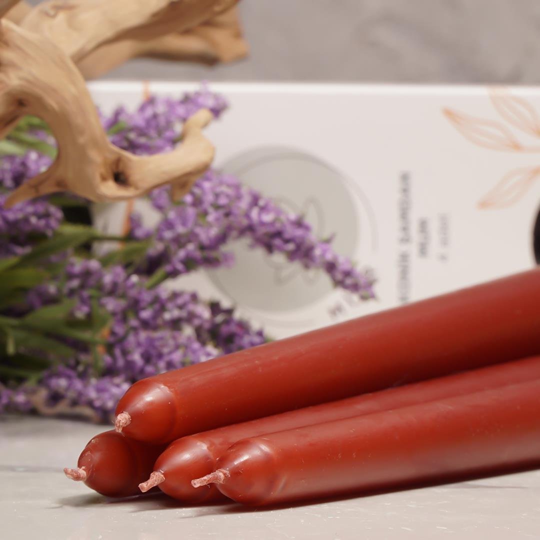 Mitr Kahverengi Şamdan Mum