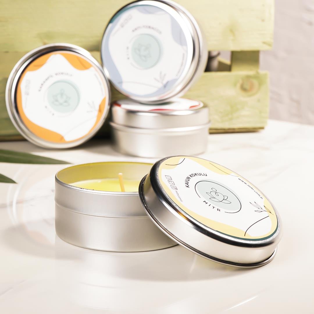 Mitr Kavun Aromalı Metal Mum