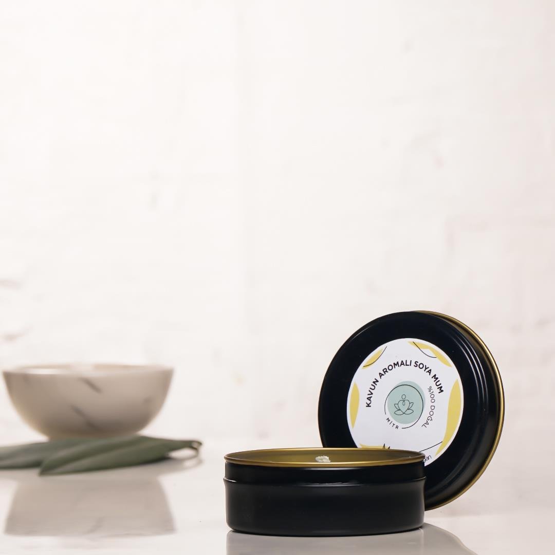 Mitr Kavun Aromalı Metal Soya Mum