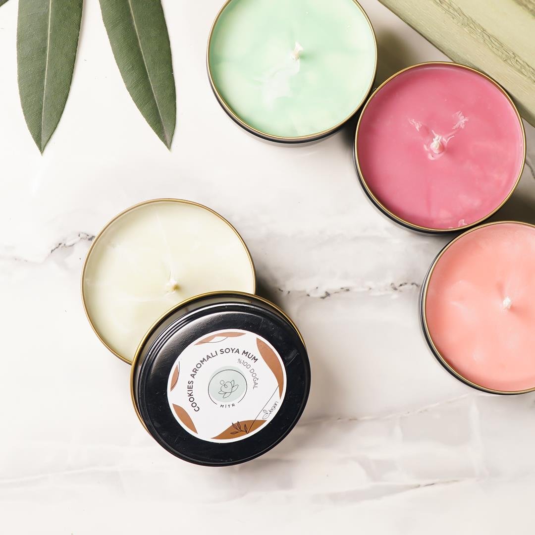 Mitr Kurabiye Aromalı Metal Soya Mum