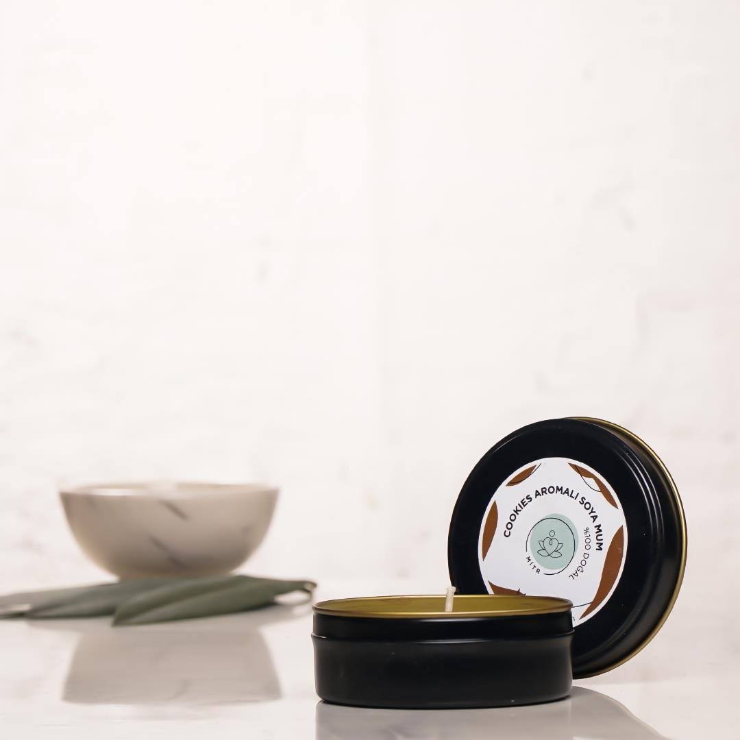 Mitr Kurabiye Aromalı Metal Soya Mum