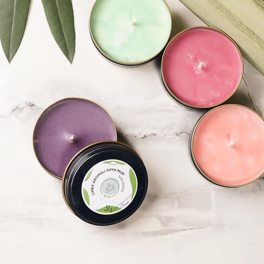 Mitr Limex Aromalı Metal Soya Mum