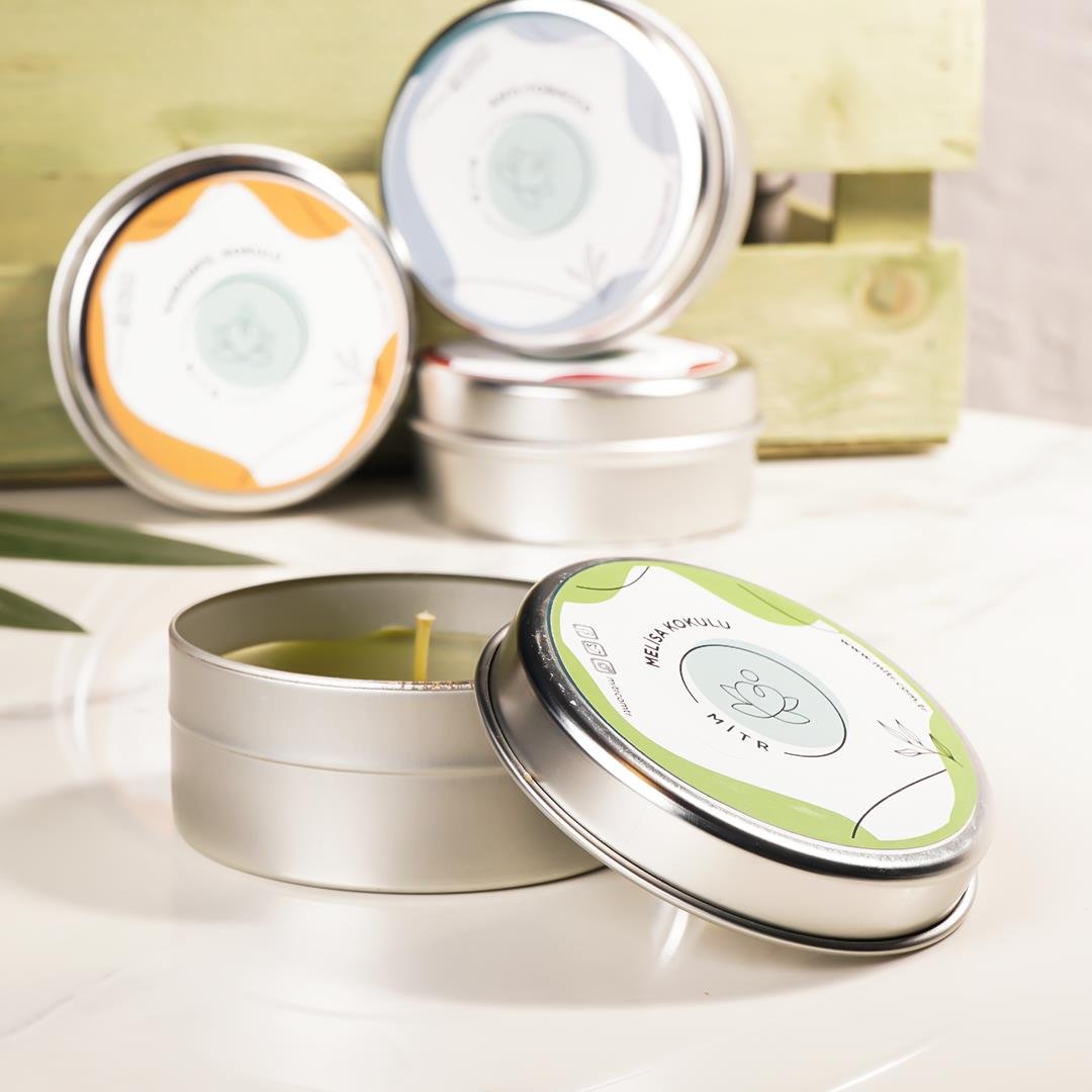 Mitr Melisa Aromalı Metal Mum: 
