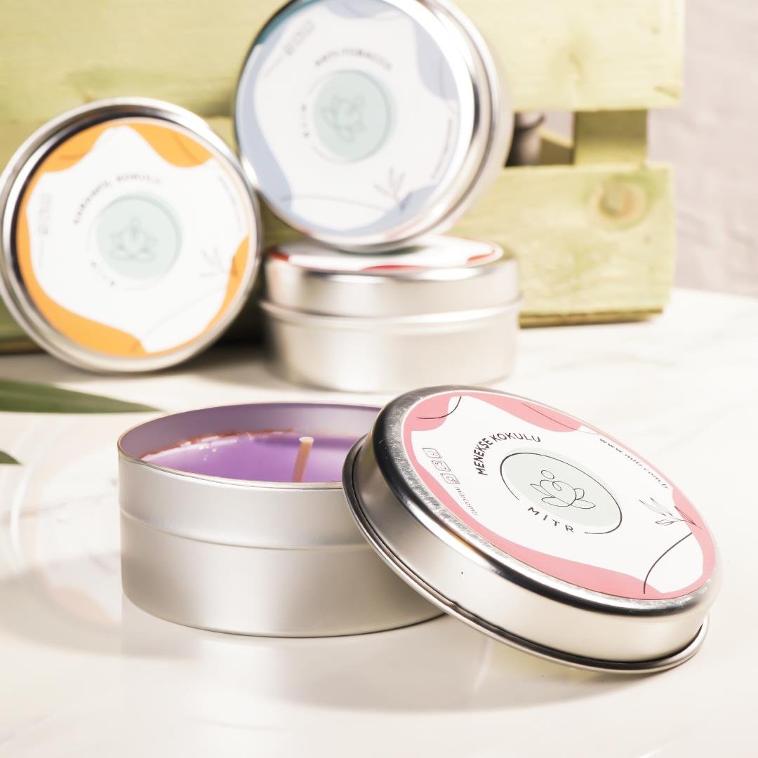 Mitr Menekşe Aromalı Metal Mum