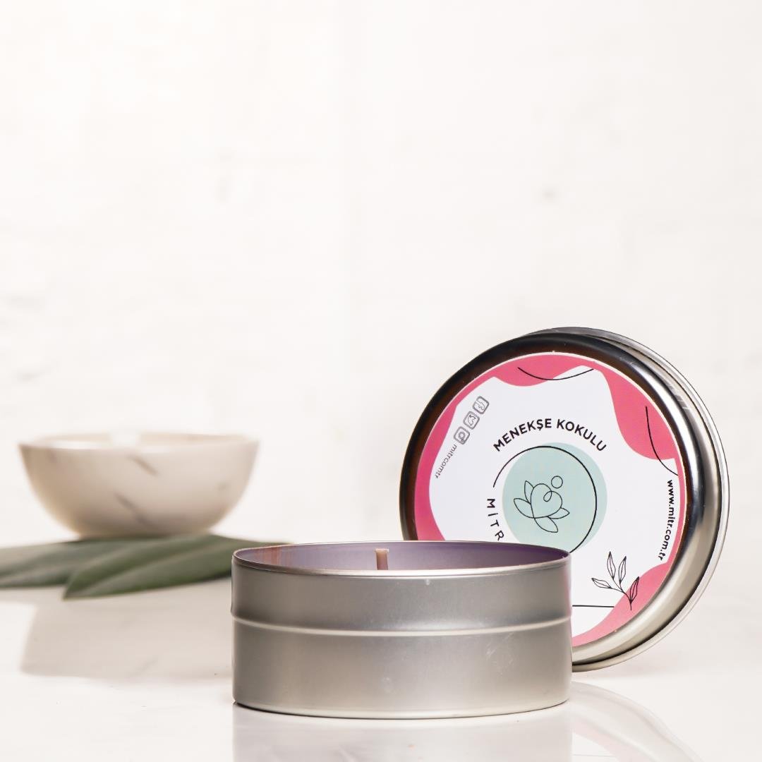 Mitr Menekşe Aromalı Metal Mum