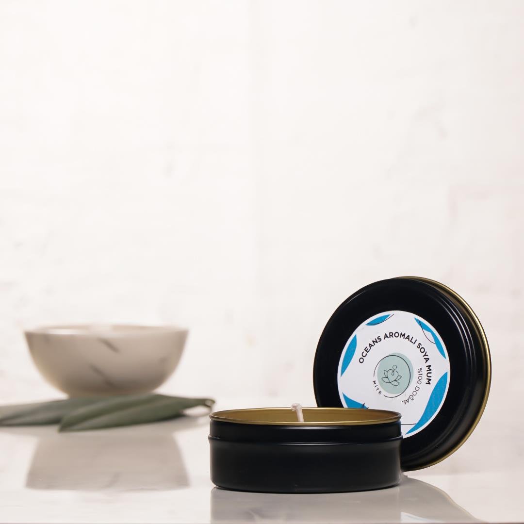 Mitr Okyanus Aromalı Metal Soya Mum