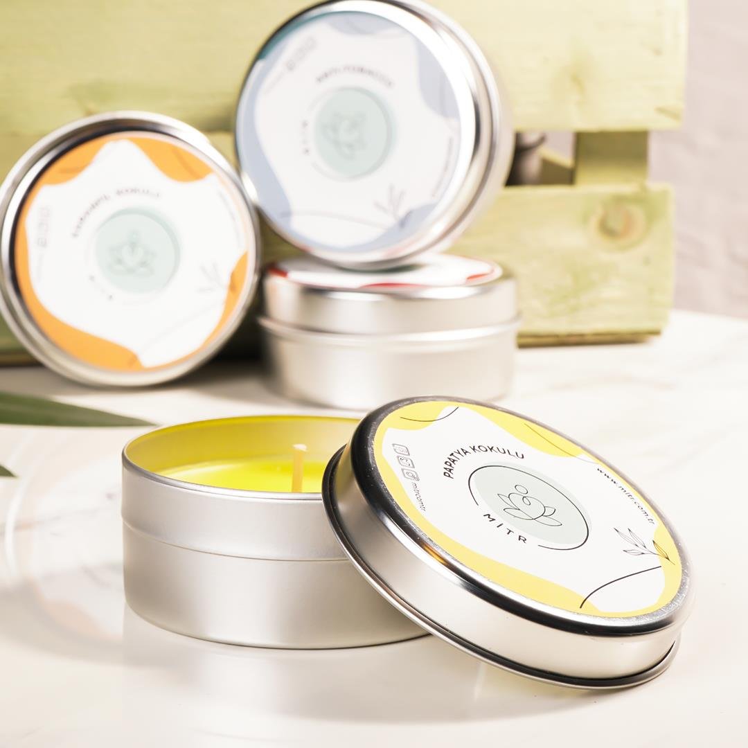 Mitr Papatya Aromalı Metal Mum