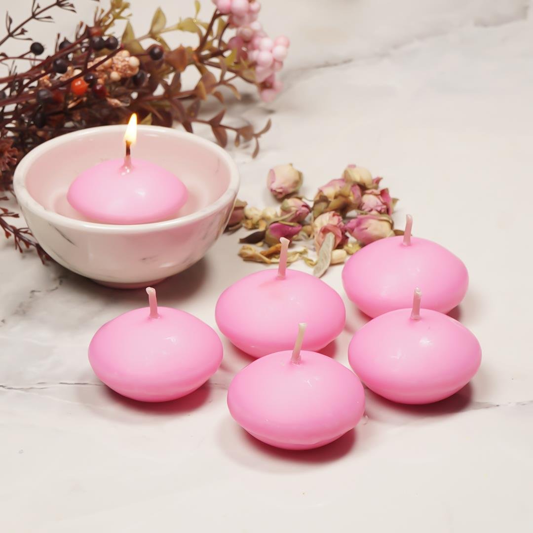 Mitr Pembe Suda Yüzen Mum