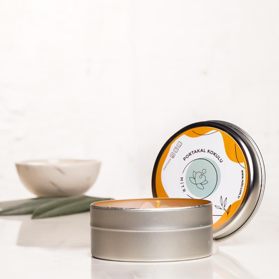 Mitr Portakal Aromalı Metal Mum