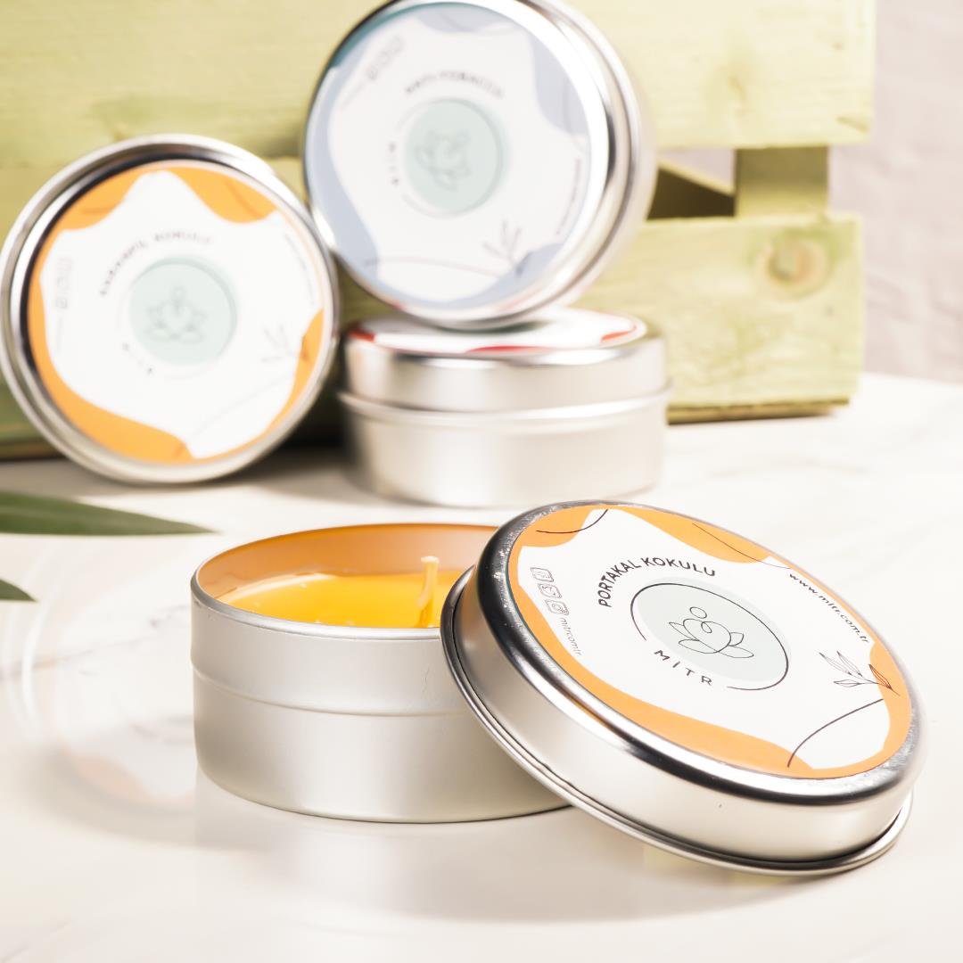 Mitr Portakal Aromalı Metal Mum