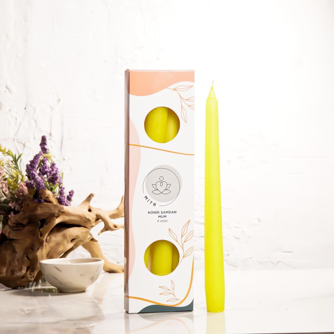 Mitr Sarı Şamdan Mum